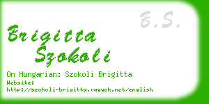 brigitta szokoli business card